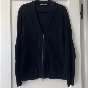 Vince zippered cotton sweater